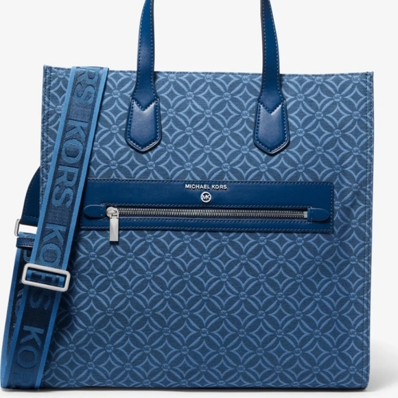 Michael Michael Kors Hamilton Large Saffiano Tote In Heritage Blue